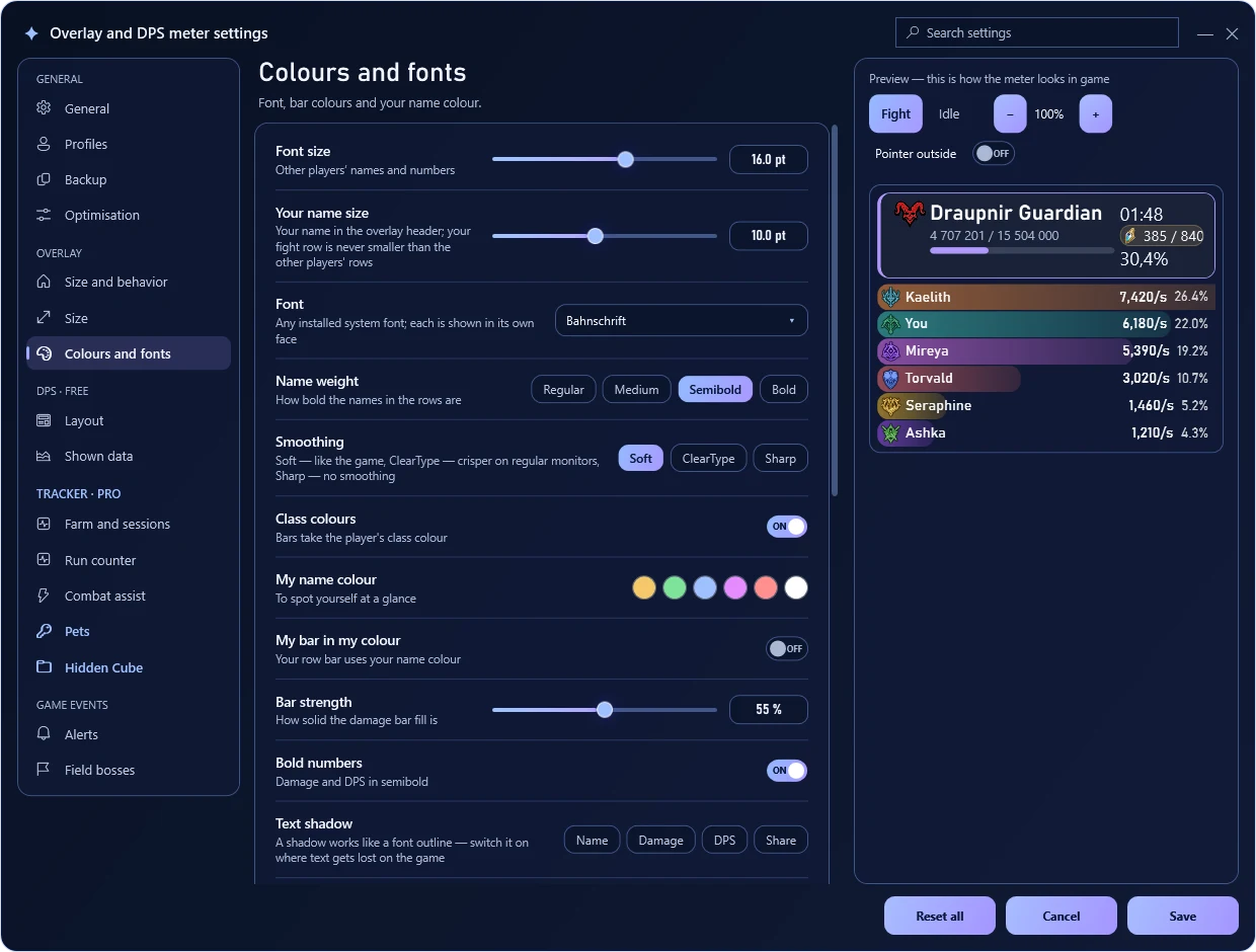 Colour palette, colours and fonts — TeamMate screen · sample data